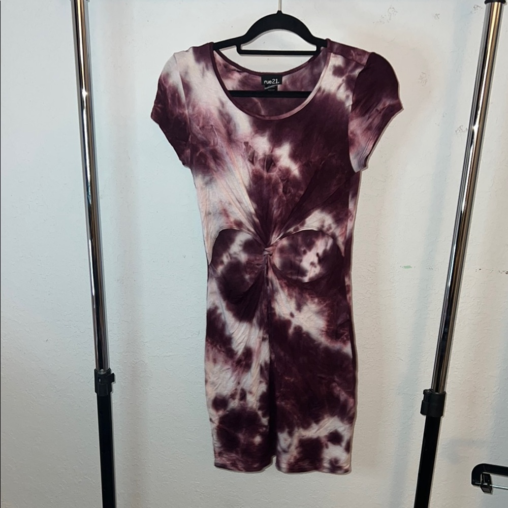 Rue21 Red Bodycon Mini Dress with Cap Sleeves